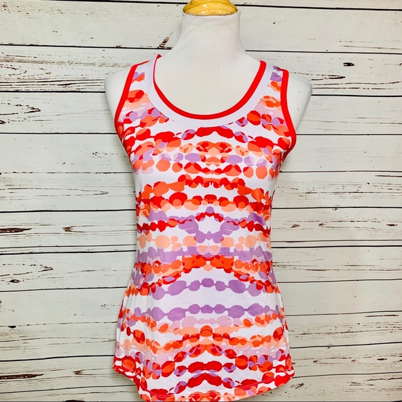 Lucy Tops - {LUCY} Pink Pattern Athletic Tank Top